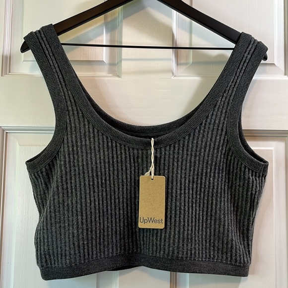 NWT UpWest Ribbed Cropped Sweater  Tank - Size Large - Picture 5 of 7